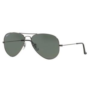 Ray-Ban Gunmetal & Gray Polarized Sunglasses